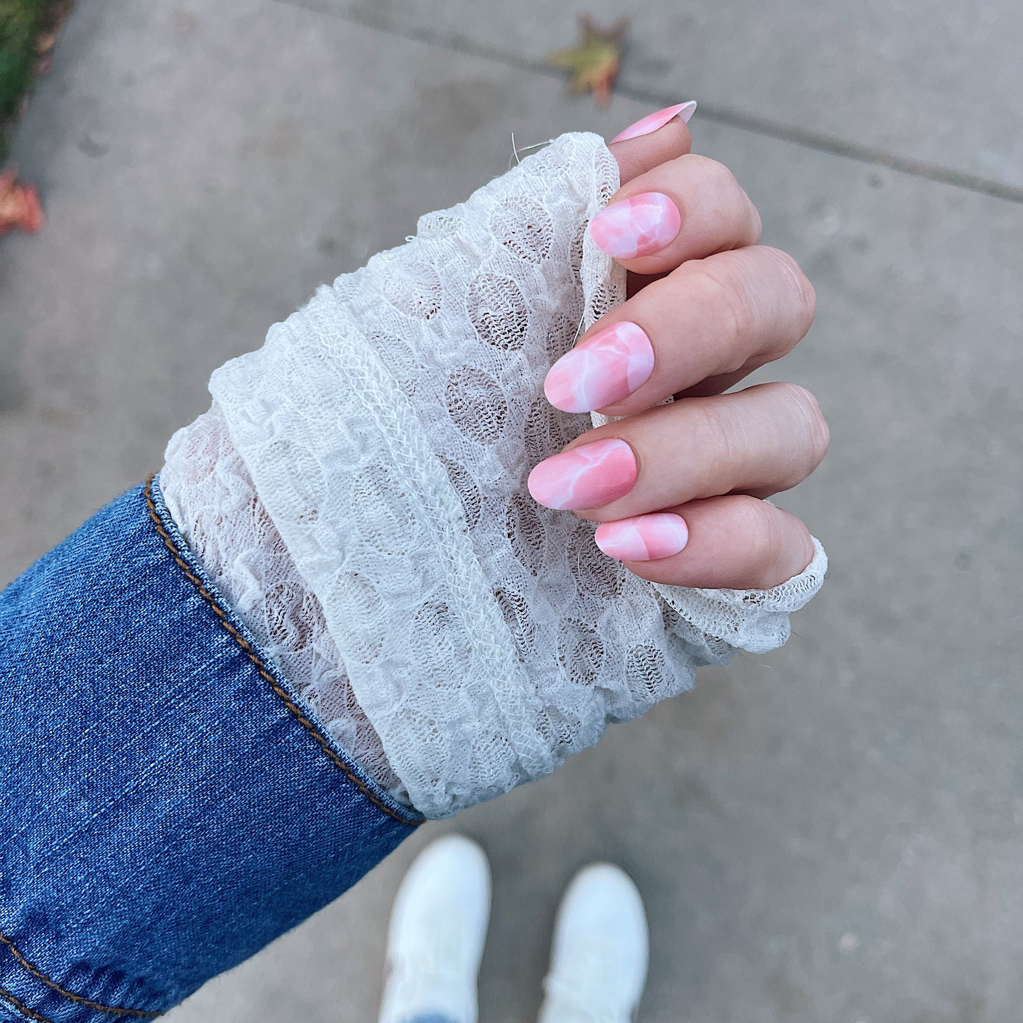 Rose Quartz Press On Nails