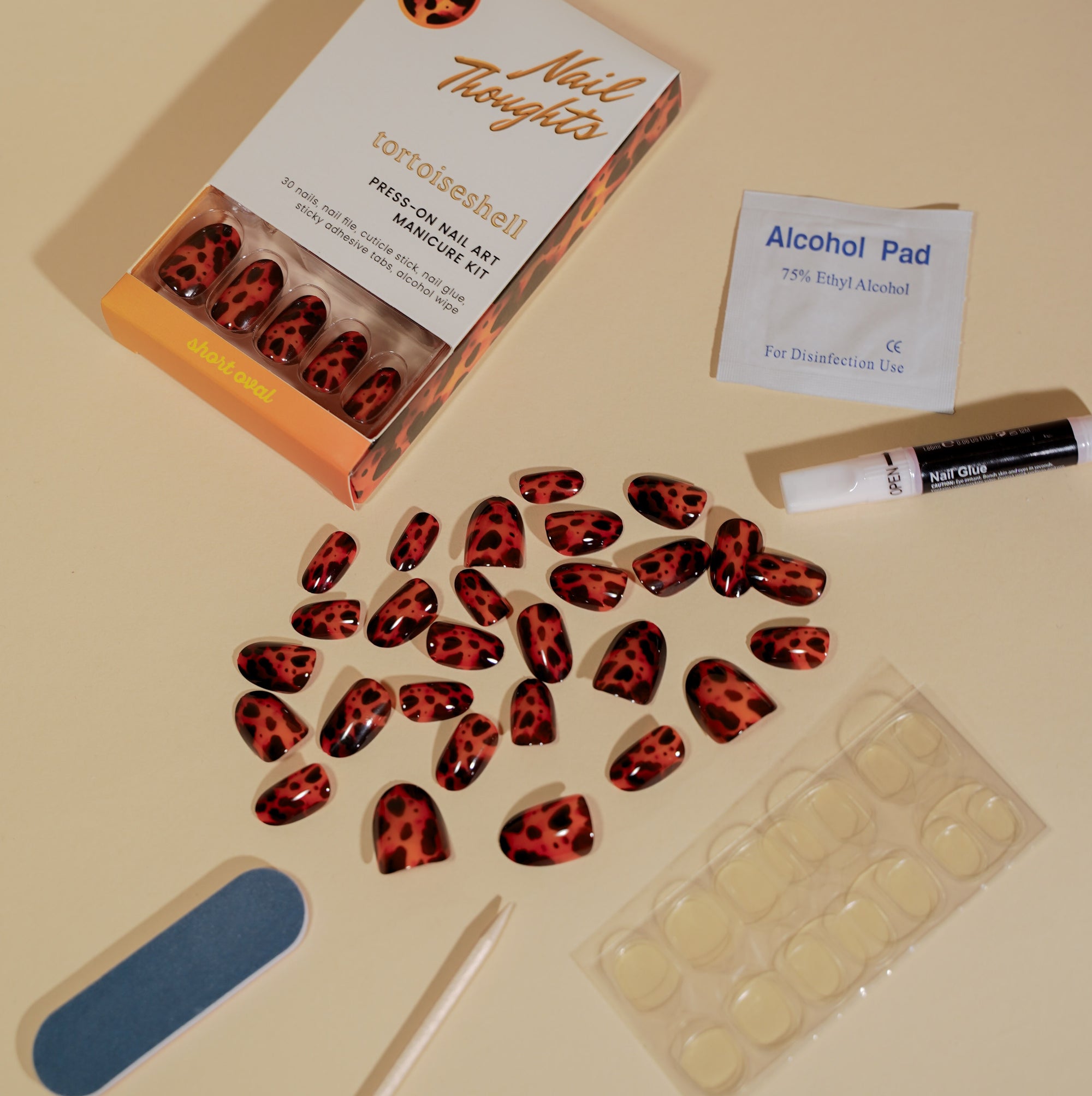 Tortoiseshell Press On Nails