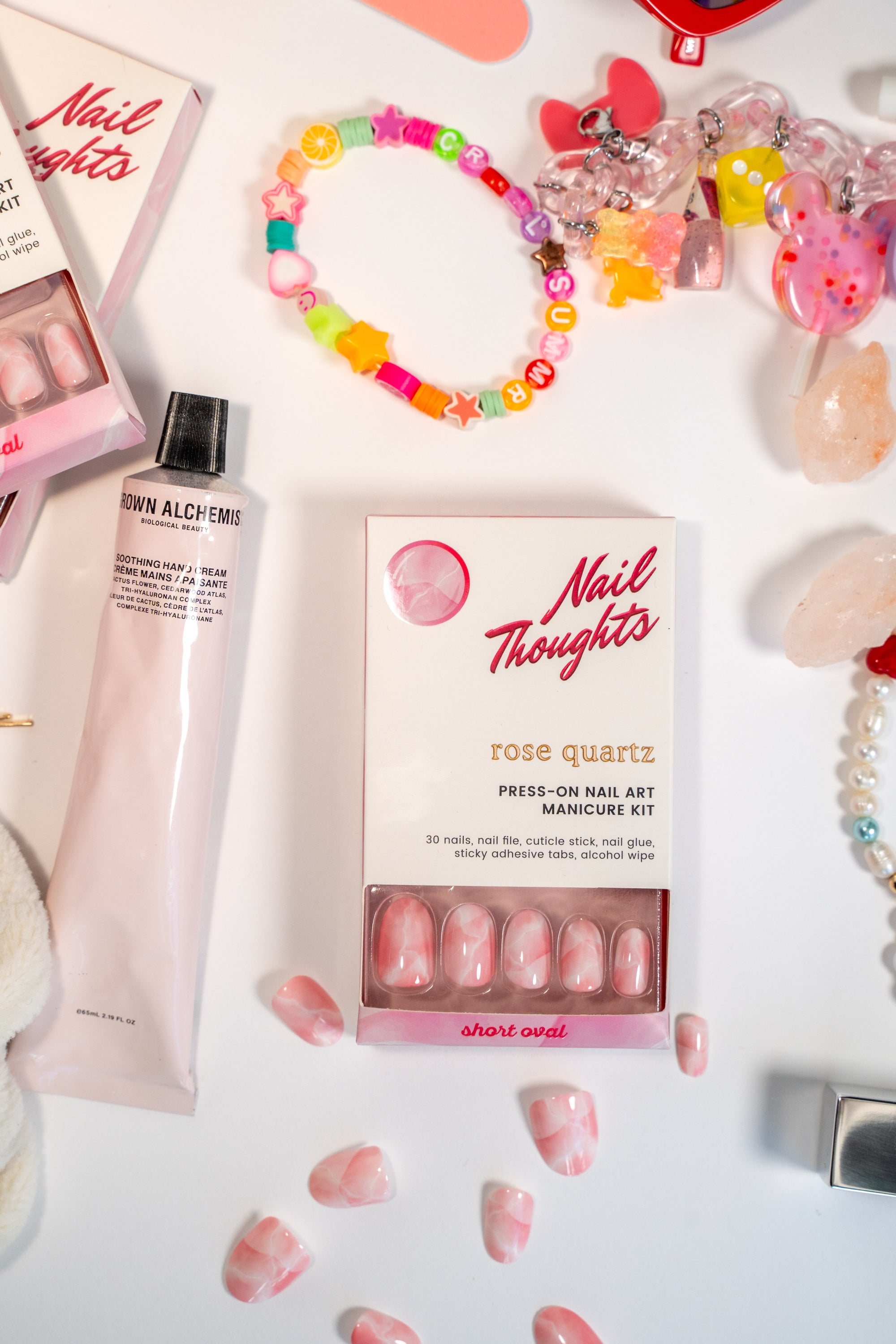Rose Quartz Press On Nails