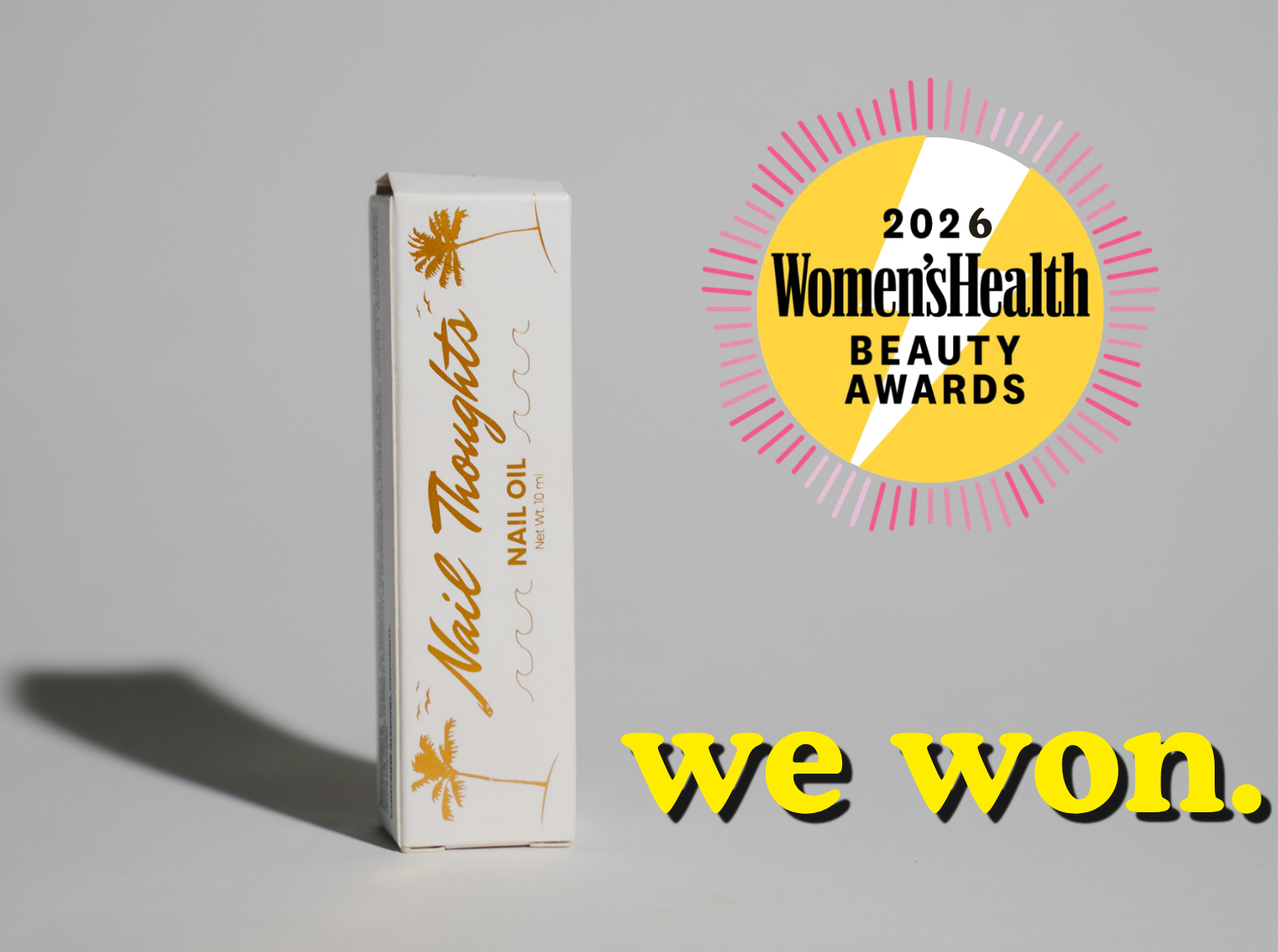 Award-winning Nail Thoughts cuticle oil recognized by Women’s Health Beauty Awards