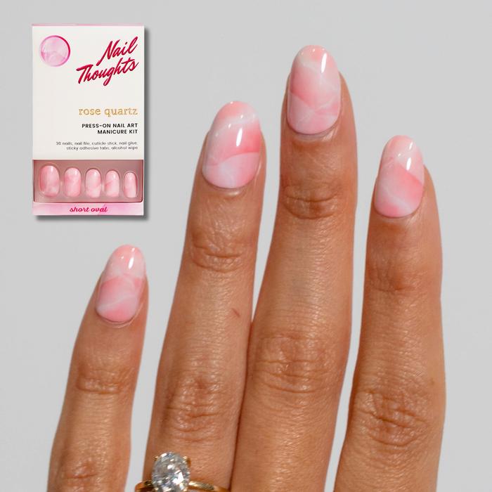 Rose Quartz Press On Nails