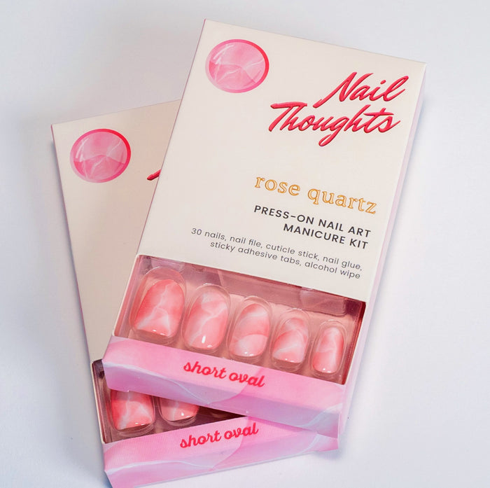 Rose Quartz Press On Nails