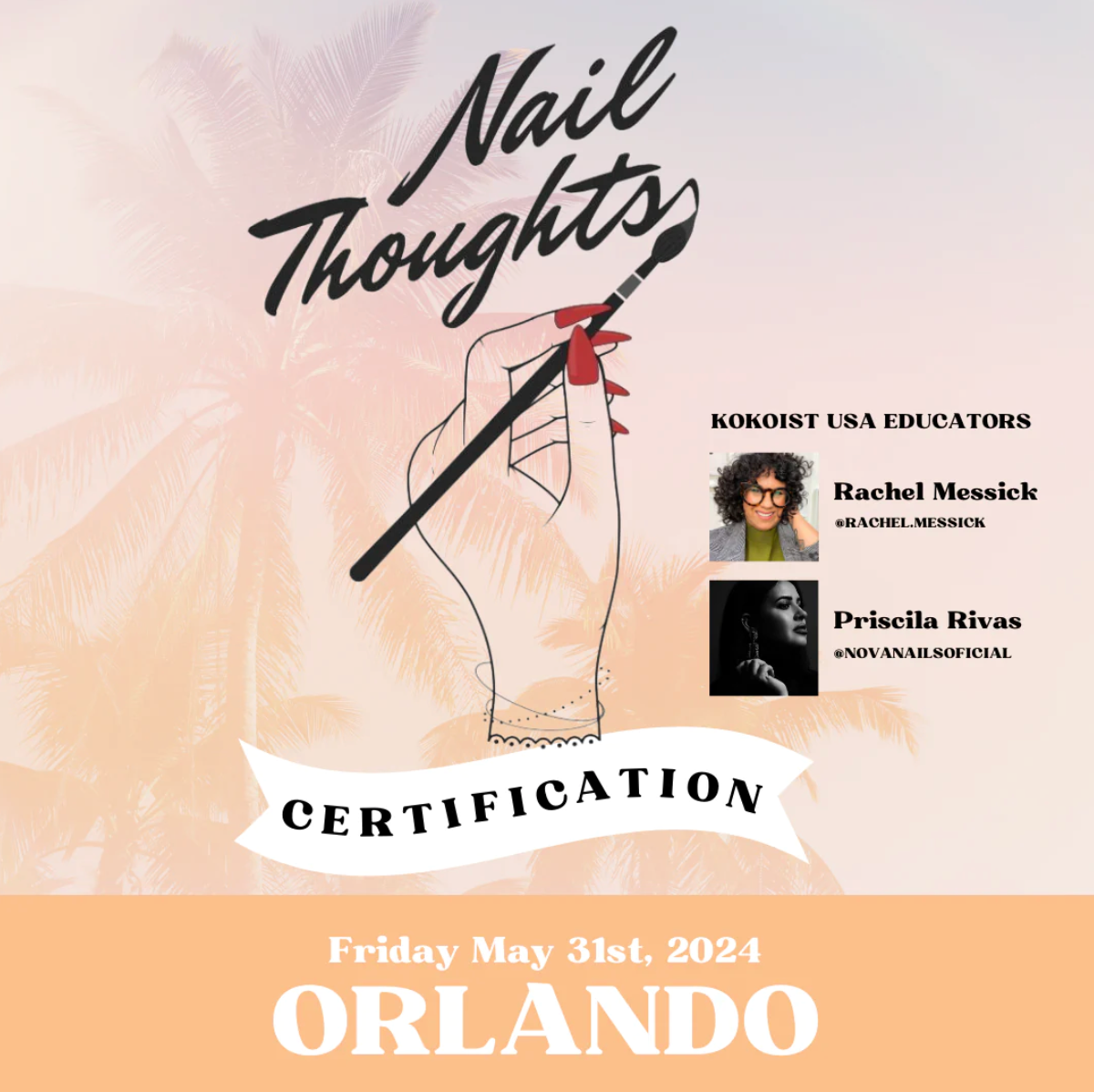 In Person Nail Thoughts Certification Class 5/31 (Orlando, FL)