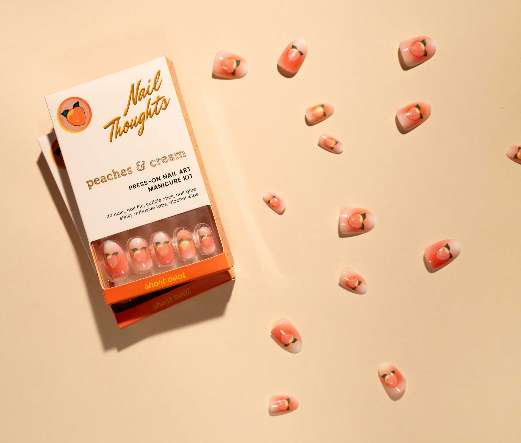 Peaches and Cream Press On Nails
