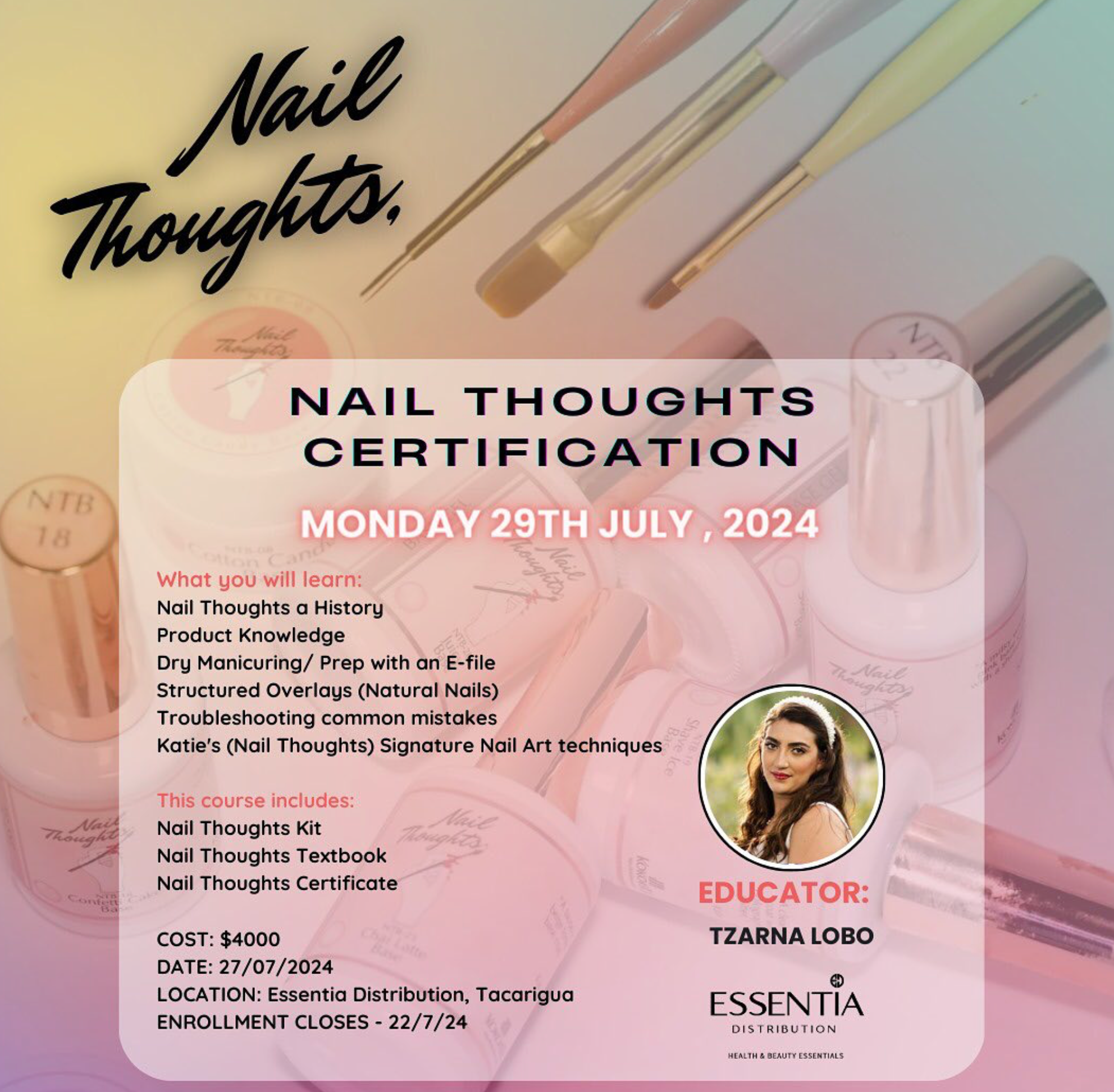 In Person Nail Thoughts Certification Class (7/29 Tacarigua, Trinidad and Tobago)