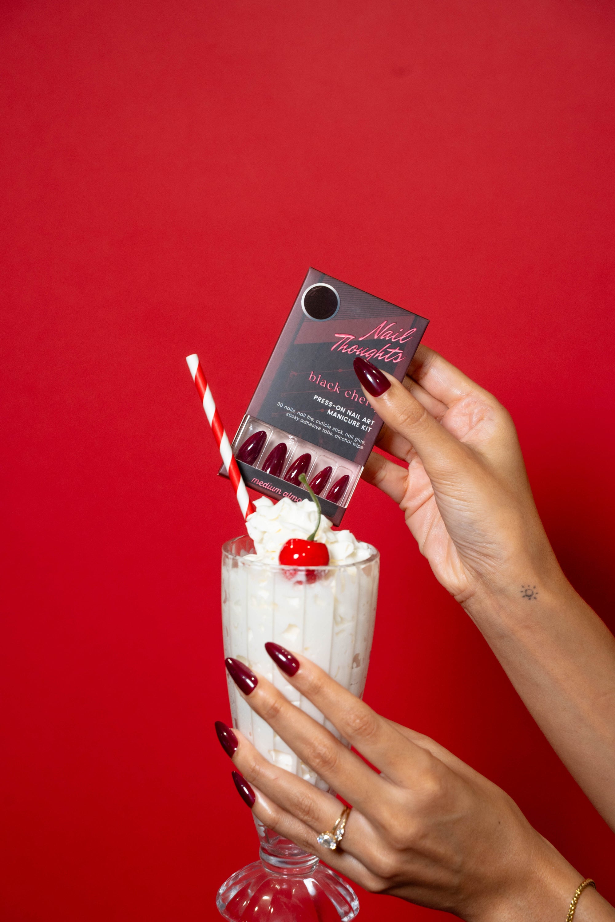 Black Cherry Press On Nails