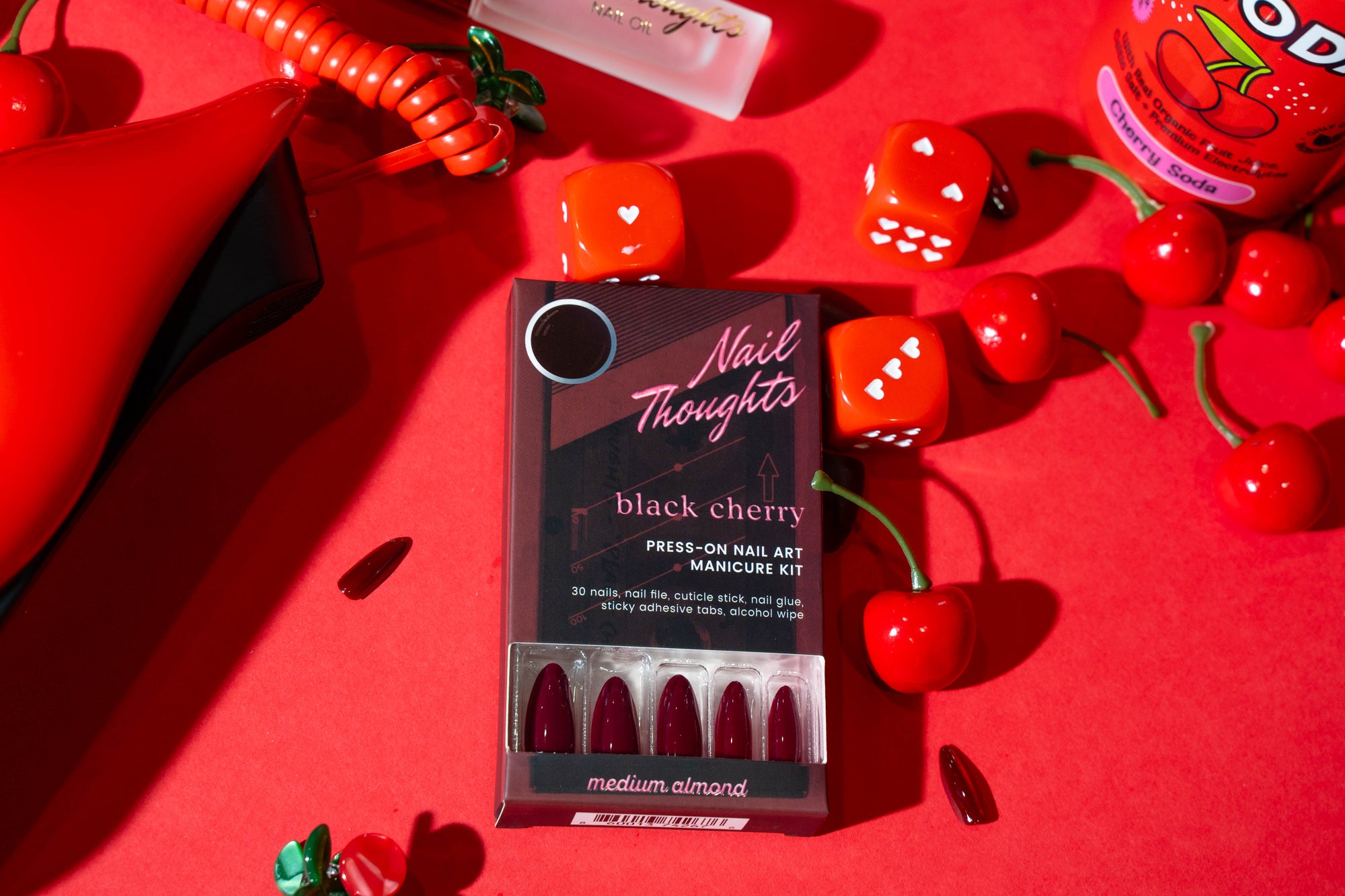 Black Cherry Press On Nails