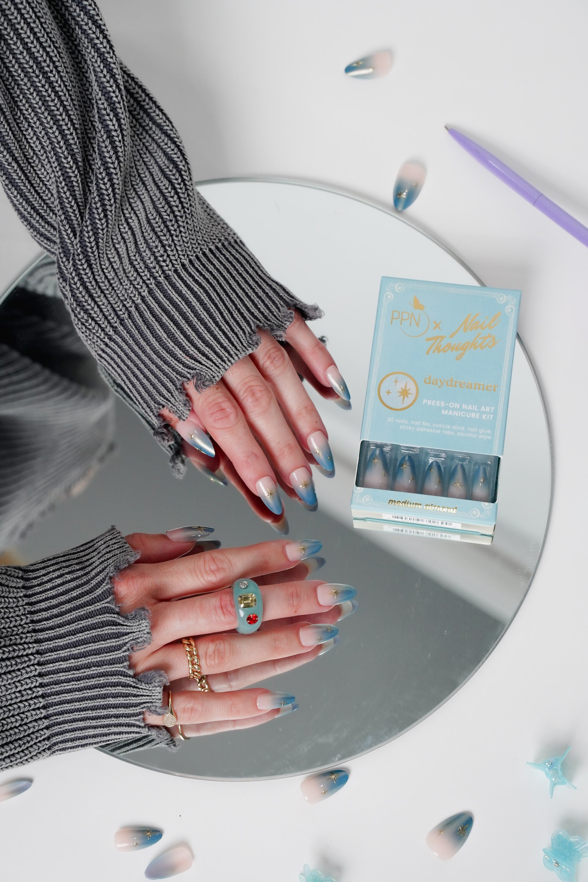 Paola Ponce Nails x Nail Thoughts Daydreamer Press On Nails Kit