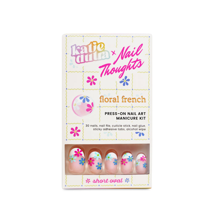 Katie Dutra x Nail Thoughts Floral French Press on nails