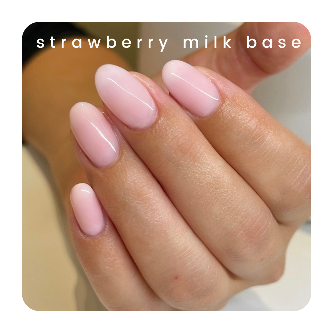 milk pink nails
